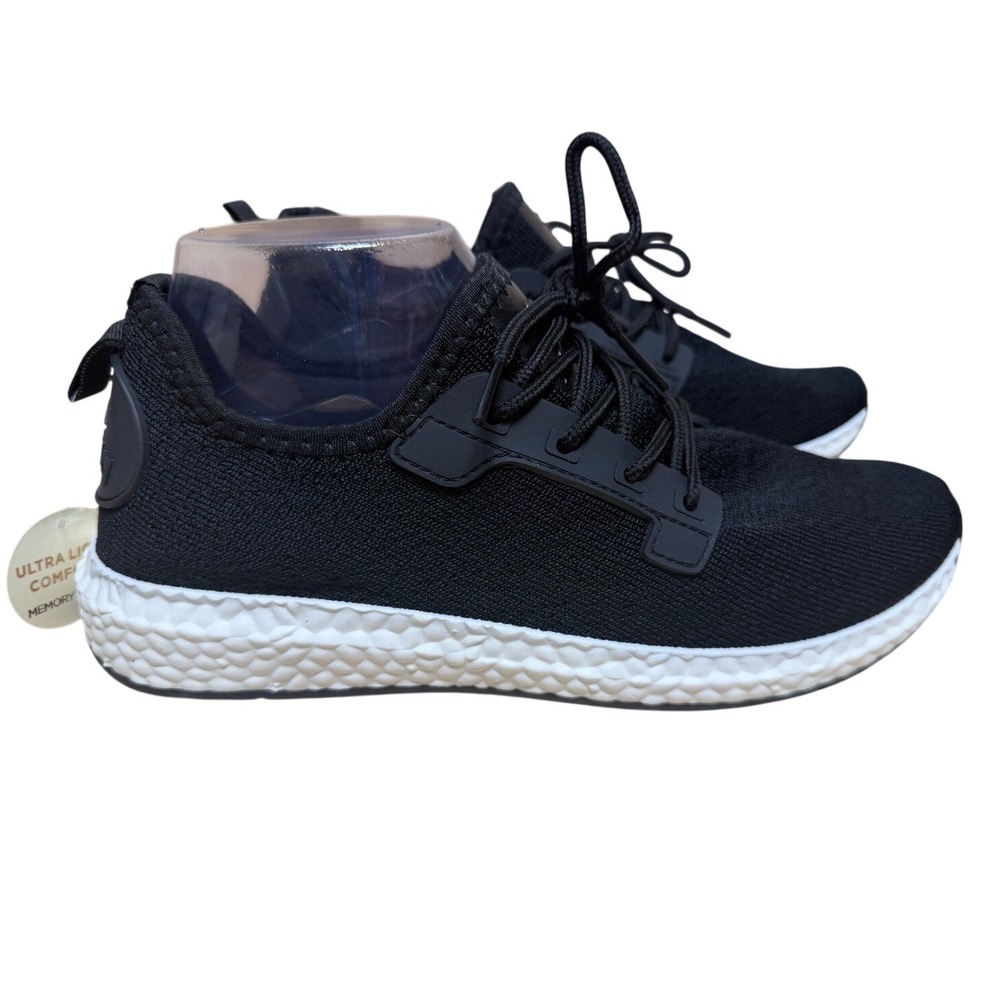 NIB Danskin Vibe Women's Black Vegan Textile Memory Foam Sneakers Shoes 8.5 NEW